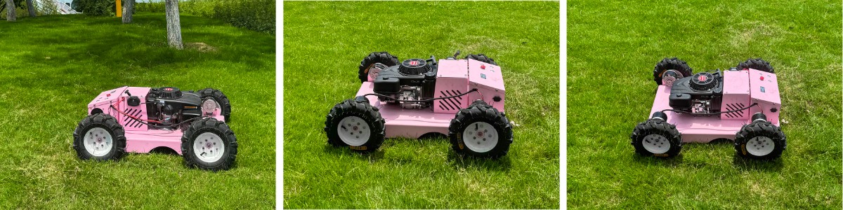 Cortadora de césped de giro cero con control remoto Cortadora de césped de giro cero con control remoto