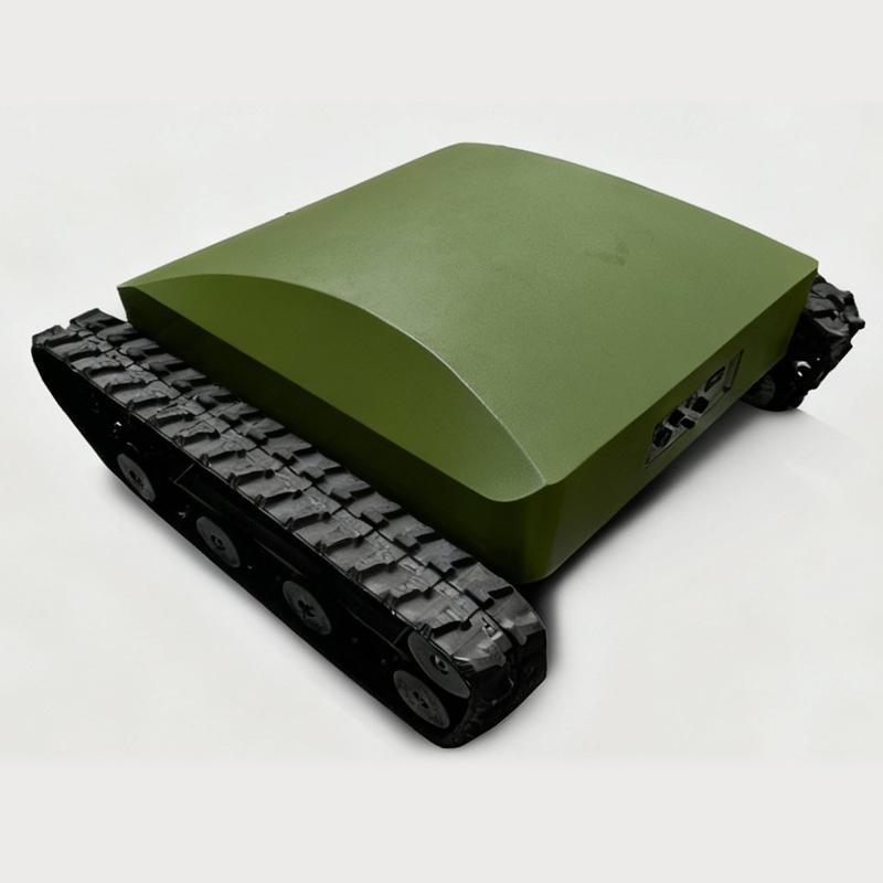 Desbrozadora con control remoto sobre orugas