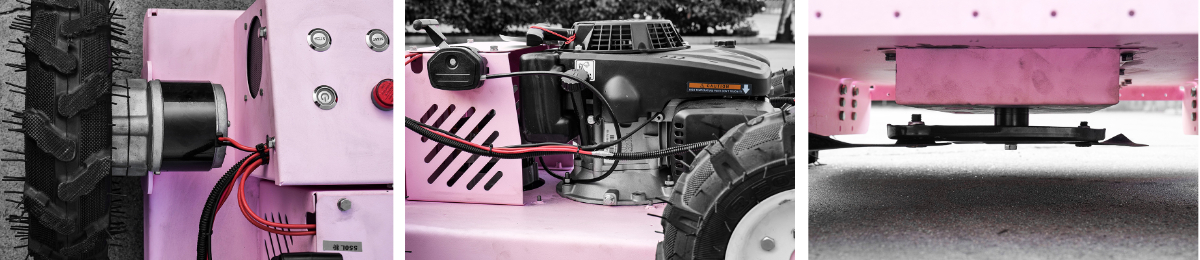 Cortadora de césped de giro cero con control remoto Cortadora de césped de giro cero con control remoto